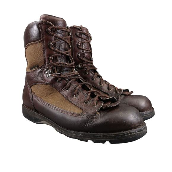 Danner Boots Men 13 Elk Ridge 8" Hunting Outdoor Waterproof Leather Canvas Brown - Picture 1 of 16